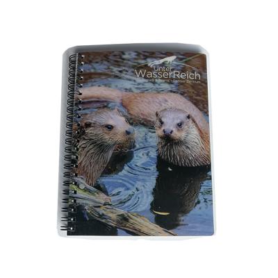 China Cheapest Price MOQ A5 A6 Double Printed Journal Coil Bottom Paper Spiral Binding/Custom PVC 3D Cover Printing Journal Notebook Dairy for sale