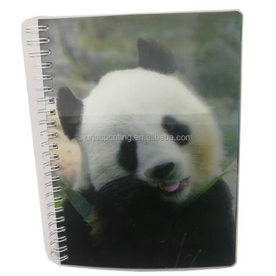 China Factory Logo Disposable Custom 3D Animal Children Kids Students Teacher School Printed Art PVC Coating Paper Journal Notebook for sale