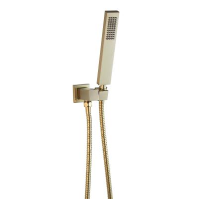 China Needle Free Best Selling Products In Kenya Brass Rain Hand Shower Brushed Nickel Gold Wall Mounted Shower Set for sale