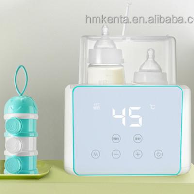 China New Design BPA Temperature Control Bottle Heater Two Bottles Free Electric Multifunction Baby Milk Warmer Glass for sale