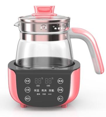 China Best Quality BPA Free Adjustable Temperature Control Multifunctional Borsilicate Glass Baby Milk Kettle Smart Kettle for sale