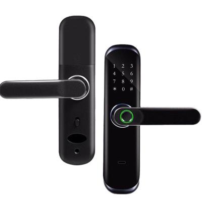 China Smart Tuya TTlock Hot Sale Apartment Fingerprint Password Card Key Remote Control Smart Door Lock for sale