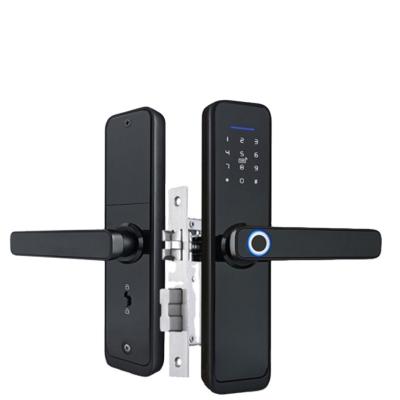 China Apartment Good Quality Tuya Wifi Lock TTT Lock Fingerpritn Password Master Card Remote Control Smart Door Lock for sale