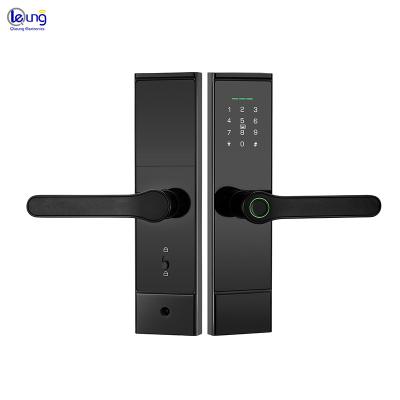 China QLEUNG S808 Tuya Wifi Apartment Door Lock TTLock Password Master Card Fingerprint Intelligent Smart Door Lock for sale