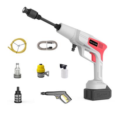 China Critical Cleaning / Residue Free Auto Car Wash Guns Machine DIY Car High Pressure Washer Rechargeable Durable Lithium Battery for sale