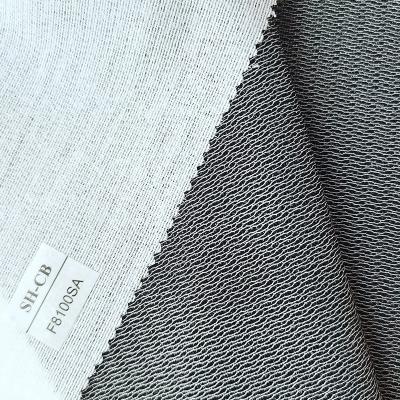 China Quality Fusible Knit Fusible Woven Warp Knitted Interlining For Garment for sale