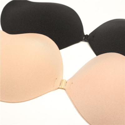 China Mango Self-adhesive Silicone Push Up Chest One Piece Strapless Sticker Nylon Invisible Backless Bra For Women Dress for sale