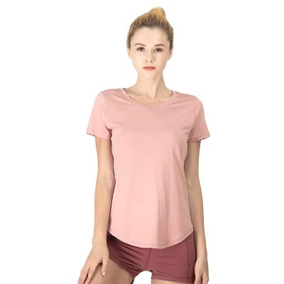 China Breathable Wholesale Sportswear Tops Long Sleeve Yoga Fitness T-shirt Fashion Ladies Tops for sale