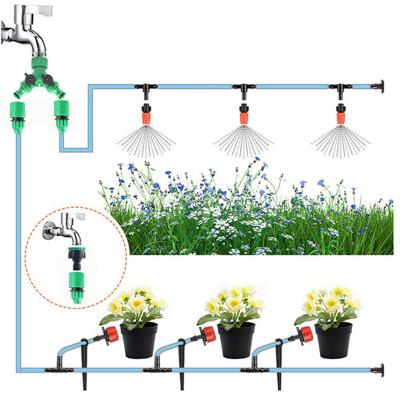 China 1-3yrs 25m Automatic Drip Irrigation System Garden Micro Irrigation Spray Self Watering Kit With Adjustable Flow Device for sale