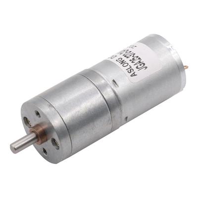 China 25mm diameter 1600RPM long life JGA25-370 high rpm 3V 6V 12v 24V totally enclosed low noise high DC geared motor 12V for robot car toy for sale