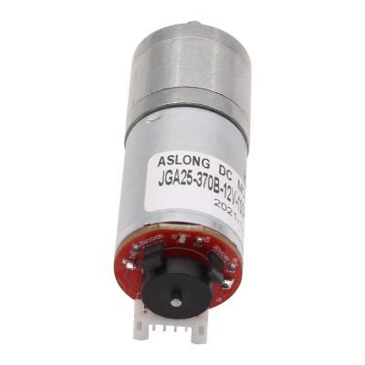 China DC Speed ​​Encoder Motor 25mm Diameter 2phases Output JGA25-370B 6V 12V 24V Totally Enclosed IE 2 Brush Permanent Magnet Robots 8.6-977rpm 24.5*58mm for sale