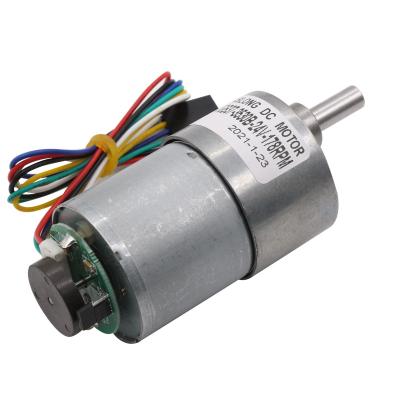 China Aslong 37mm Totally Enclosed High Torque JGB37-3530B 12v 24V Brushed Hall Encoder DC Electric Motor or Cosmetic Instrument for sale