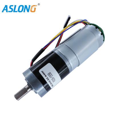 China PG36-555B 24V Totally Enclosed High Torque DC Planetary Gear Motor with 12V Encoder 555 Electric Motor with 36mm Planetary Gearbox Reducer for sale