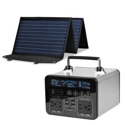 China Other watt 1000w solar panel system power station solar power system home solar camping charging station and power station for sale