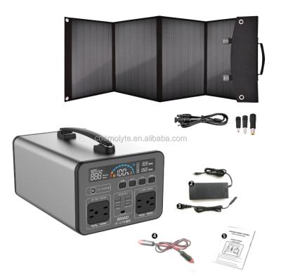 China Type C Portable Energy Systems 270000mah 100-240v 1000w Emergency Power Station With Solar Panel for sale