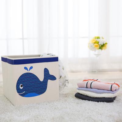 China Creative Charisma Cartoon Children's Toys Storage Stool Storage Boxes Folding Creative Household Viable Clothes Cloth Art Storage Sundries Box for sale