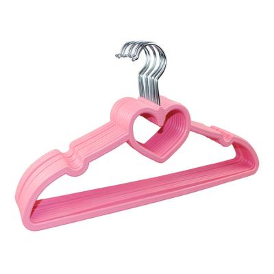 China CHARISME Adult Coat Hangers Heart Shaped Plastic Strong Goods Hangers Ultra Thin Plastic Material Eco-friendly Space Saving for sale