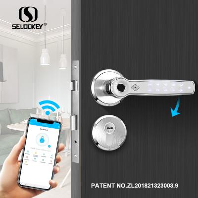 China Factory wholesale ttlock app wifi fingerprint smart digital door lock stylish digital rfid safe electronic lock for sale