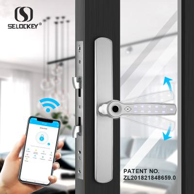 China Inc. Alloy Handle Amazon Top TTlock APP Digital Card Door Lock keyless wifi smart door lock fingerprint password for home hotel for sale