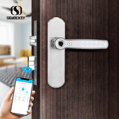 China Home/Apartment/Airbnb/Rental Smart Lock TTLOCK Door Handle Bedroom Fingerprint Room/Office S2200 Password Card Digital Lock for sale