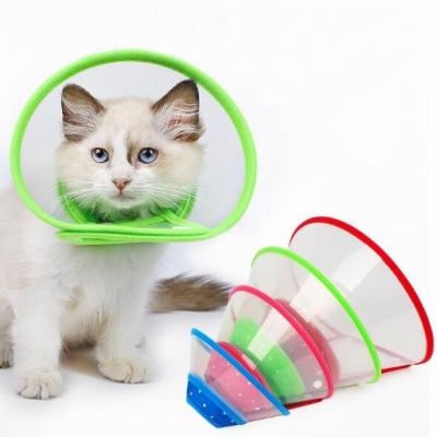 China Elizabethan Adjustable Pet Collar Cat Recovery Collars Anti-bite Protective Cat Neck Guard Dog Collar for sale