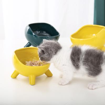 China 2021ceramic Cat Bowl To Protect The Viable Cervical Spine Cat Food Bowl To Prevent Overturning Pet Bowl for sale