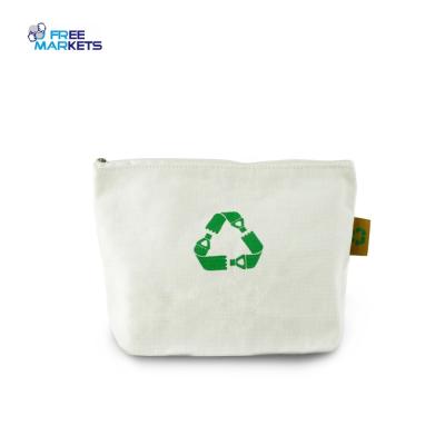 China Fashion Customized Sustainable Recycled Makeup Bag Eco Friendly Cosmetic Bags RPET Canvas Small Pouch for sale