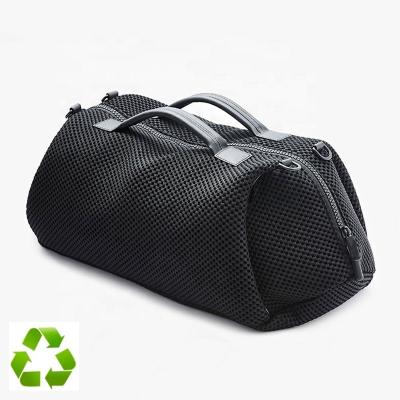 China Sports Mesh Duffle Bag Custom Logo Wholesale RPET Sustainable Recycled Gym Bags PET Sport Mesh Gym Bags for sale