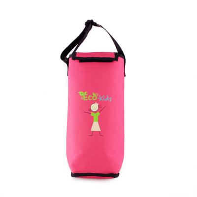 China Waterproof Girl Insulated Carrier Bags Personalized Sustainable Recycled Cooler RPET Fabric Water Bottle Bag For Kid for sale