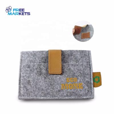 China Fashion Wholesales Customized RPET Reusable Felt Passport Holder ID Credit Card Holder for sale