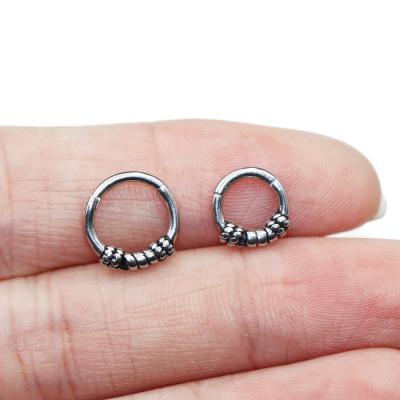 China FASHIONABLE Nose Casting Clicker Piercing Surgical Ear Concha Stainless Steel Cartilage Piercing Jewelry for sale