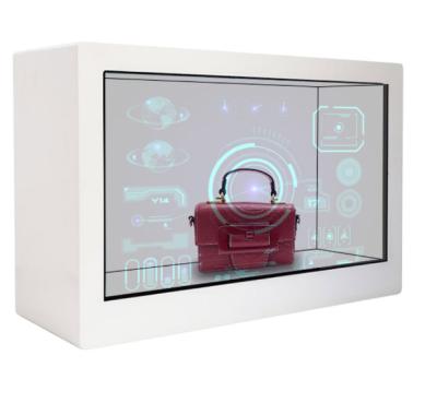 China Indoor See Touch Screen Display Case Transparent LCD Display Box for sale