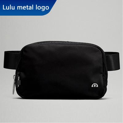 China Lulu New Versatile Mobile Bodypack Outdoor Equipment Fitness Sports Strap Bag Metal Strip Working Oblique Label YD07 for sale