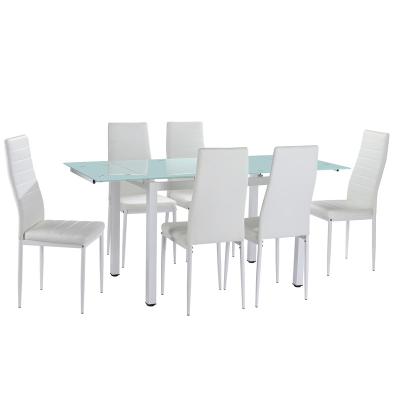 China (Size) Modern Simple Adjustable Dining Table White Extendable Marble for sale