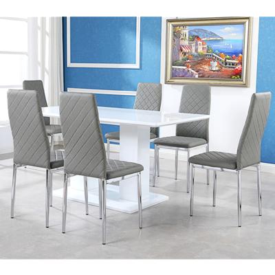 China (Size)Adjustable Dining Set Specific Use White Wood Dining Table Set for sale