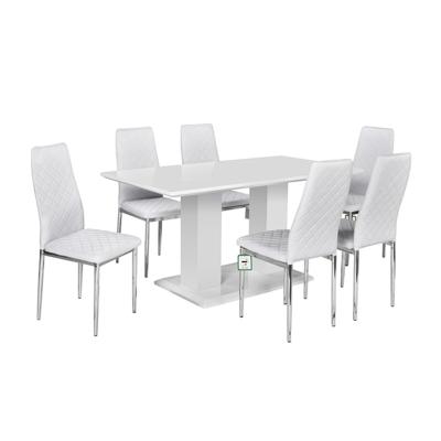 China Modern Expanding PANEL MDF Dining Room Set 6 / 8 Seat Extendable Dining Table And Chair for sale