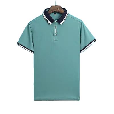 China Wholesale 65% Ion Fiber Men's Anti-Wrinkle Shirt 35% Custom Logo Golf Polos T-Shirts Ice Silk Milk Ppolo Custom Shirts For Men for sale