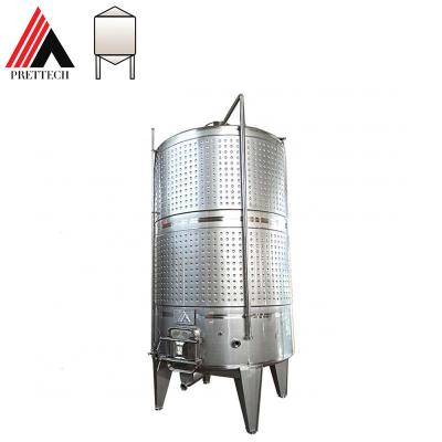 China Hotels cooling jacket 5000L stainless steel pump above wine fermentation tanks with cleanning ball for sale