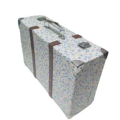 China Hot Selling Recycled Materials Cardboard Fabric Large Suitcase Gift Box With Handle Made In Shenzhen China for sale