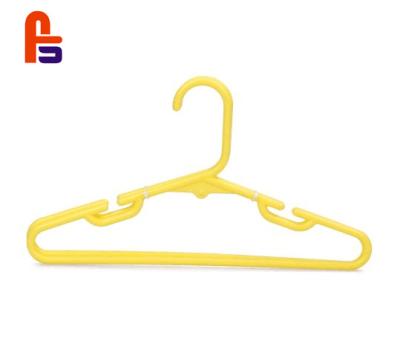 China Multifunctional custom printing baby small size plastic hanger, kids plastic shirt hangers for sale