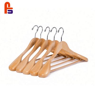 China MOBILE Factory Shirt Natural Wood Coat Hanger for sale