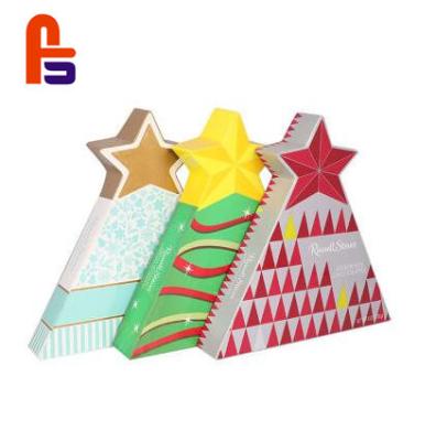 China Materials Factory Recycled Christmas Tree Custom Paper Gift Box For Chocolate Candy Cardboard Paper Packaging Gift Box for sale