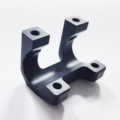 China Sporting Goods Custom Design Black Anodized Machined Turning Lathe Metal Parts Precison CNC Part Turning Bracket for sale