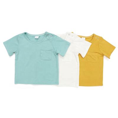 China Wholesale New Fashion Kids Breathable Baby Boy T-shirts Solid Top Clothing Design for sale