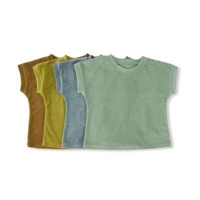 China Wholesale New Fashion Kids Breathable Baby Boy T-shirts Solid Top Clothing Design for sale