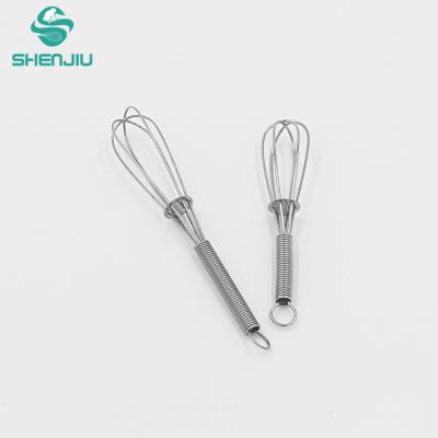 China Small Kitchen Utensils Stainless Steel Egg Beater Viable Mini Egg Beater Children Beater for sale