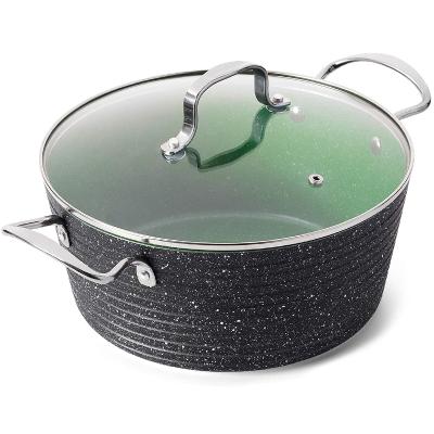 China Stocked Hot Pot Cooking Forged Aluminum High Quality Cheap Nonstick Casserole Set for sale