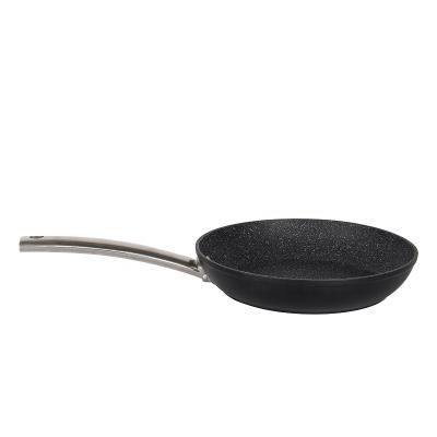 China General Use for High Quality Forged Aluminum Frying Pan Marble Coating Non Stick Hot Sale Gas and Induction Cooker Frying Pan Black for sale