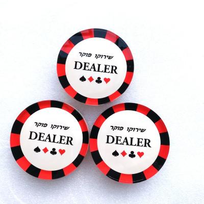 China ACRYLIC Clay POKER DEALER BUTTON CUSTOM YOUR DESIGN OR LOGO for sale