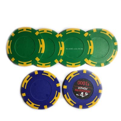 China Oversized 50MM CLAY 19G Poker Chips WITH STICKER INSERT for sale